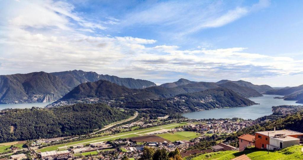The View Cademario Lake Lugano Apartment With Private Parking & Self Check-In מראה חיצוני תמונה